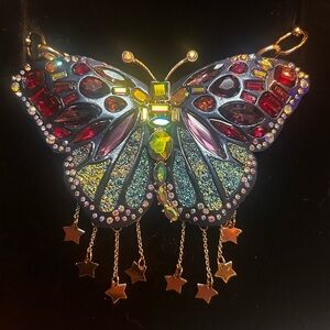 Colorful Butterfly Betsy Johnson Pendant Necklace